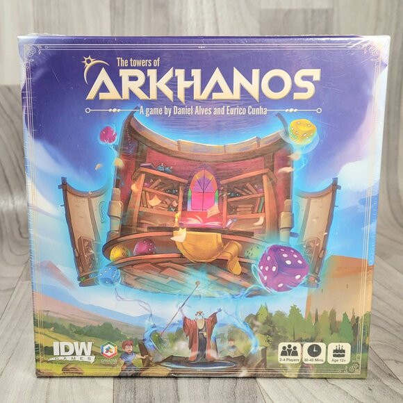 THE TOWERS OF ARKHANOS Dice Drafting Board Game, IDW Games 2019, Daniel Alves - Picture 1 of 6